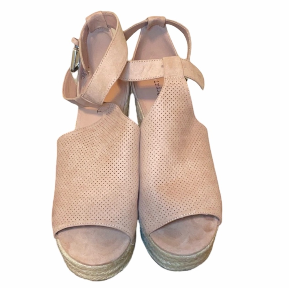 Indigo Rd. Womens 9 M Ashira Espadrilles Pink Wedge Sandals Buckle BRAND NEW !